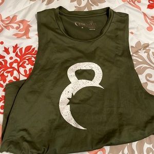 Olive Green Kettle Moon Tank, ZYIA Medium